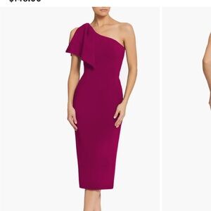 Maroon one shoulder dress worn twice excellent condition.